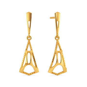 Cutout Trendy Gold Earrings