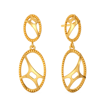 Vow Cutout Gold Earrings