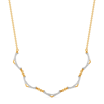 Modern Trendy Cutout Diamond Necklaces