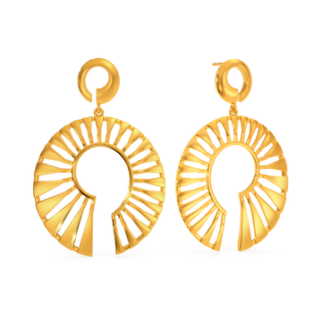 Summer Swirl Gold Earrings