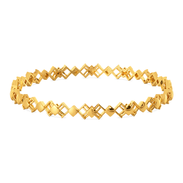 Think Plaid Gold Bangles