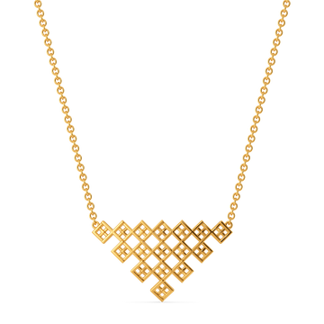 Trend in Plaid Gold Necklaces