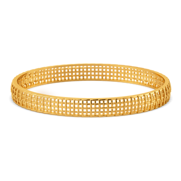 Trend in Plaid Gold Bangles