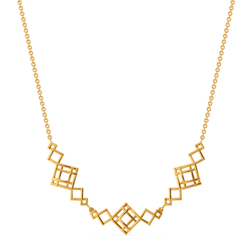 Checked In Gold Necklaces