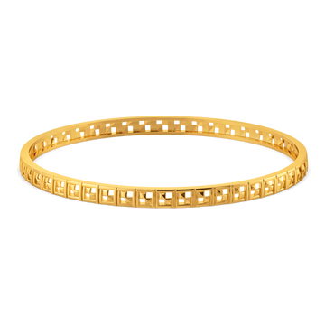 Perfectly Plaid Gold Bangles