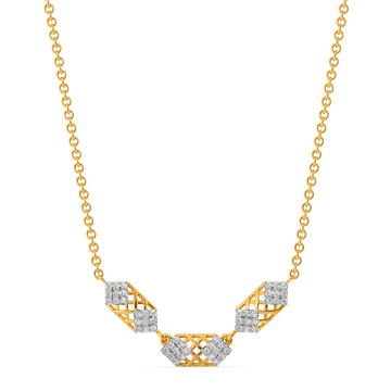 Plaid Your Way Diamond Necklaces