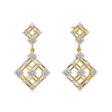 Plaid Moment Diamond Earrings