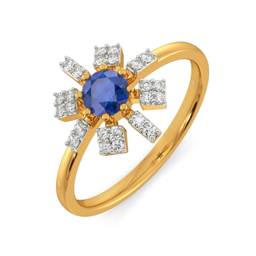 Straight to Blue Diamond Rings