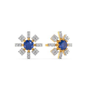 Straight to Blue Diamond Earrings