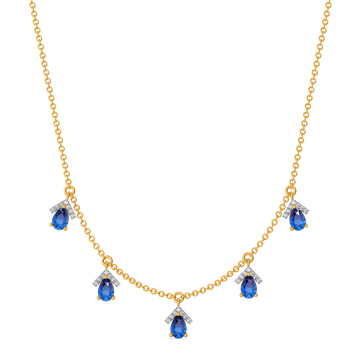 Crowned in Blue Diamond Necklaces