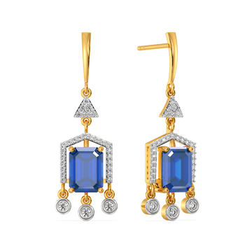 Lady in Blue Diamond Earrings