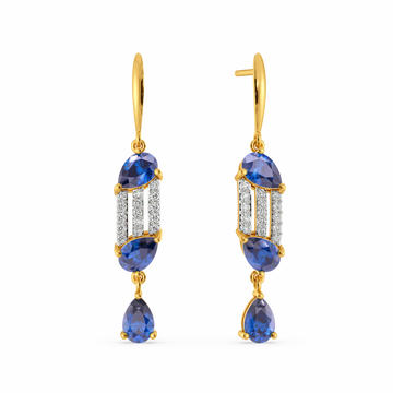 Enchanting in Blue Diamond Earrings