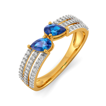 Enchanting in Blue Diamond Rings