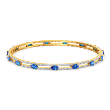 Enchanting in Blue Diamond Bangles