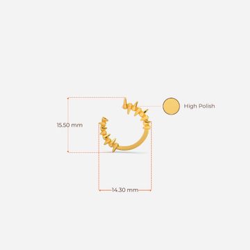 Sleek n Secure Gold Earrings