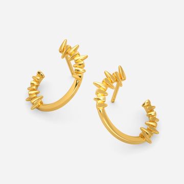 Sleek n Secure Gold Earrings