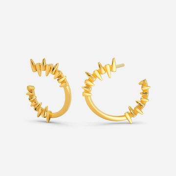 Sleek n Secure Gold Earrings