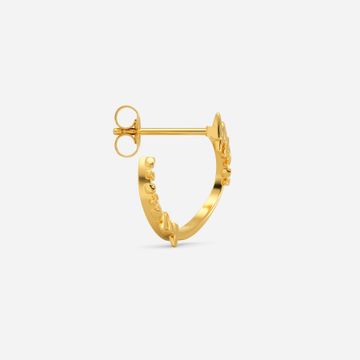 Sleek n Secure Gold Earrings