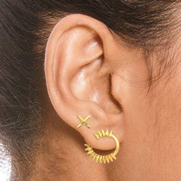 Chipper in Zipper Gold Earrings