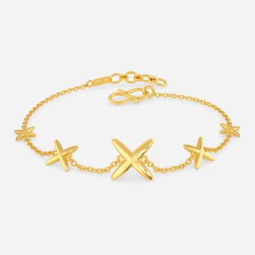 Edgy Links Gold Bracelets