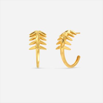 Zip Along Gold Earrings