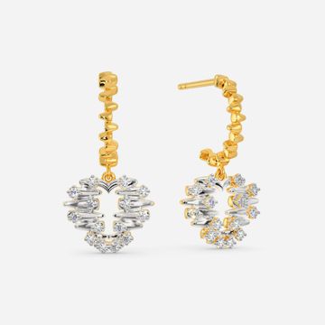 Zip O Heart Diamond Earrings