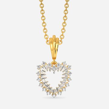 Zippered Romance Diamond Pendants