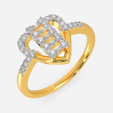 Edgy Heart Diamond Rings