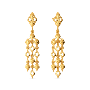 Serpentine Poise Gold Earrings