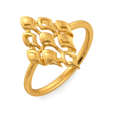 Serpentine Poise Gold Rings