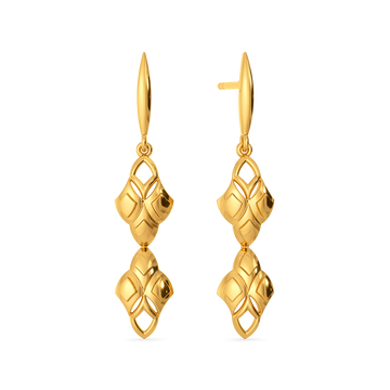 Poised in Scales Gold Earrings