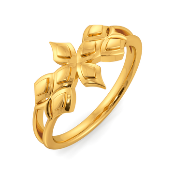 Poised in Scales Gold Rings