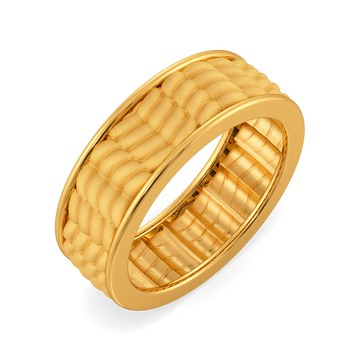 Knitted Shimmer Gold Rings