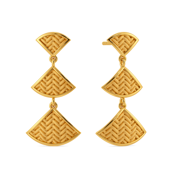 Knit Play Gold Earrings