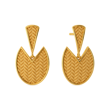Knits Plush Gold Earrings