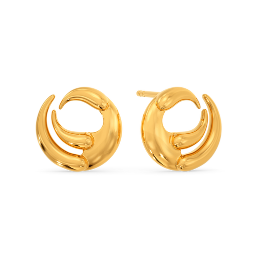 Wild Maze Gold Earrings