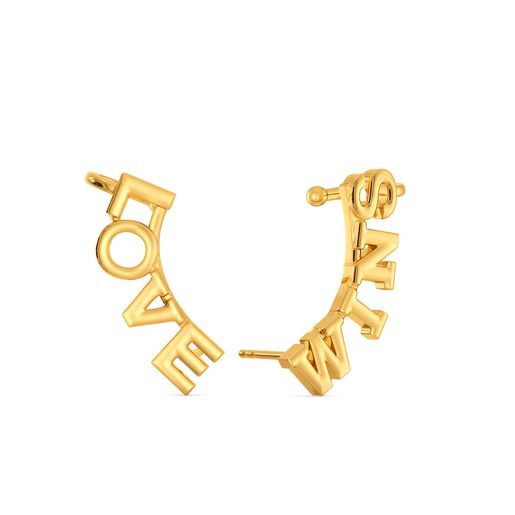 Love Wins Gold Earrings
