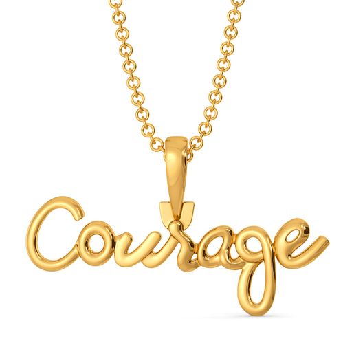 Courage, Dear Heart Gold Pendants