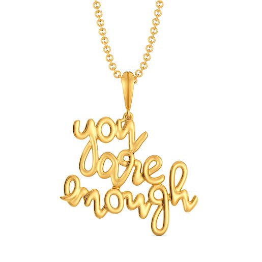 You Are Enough Gold Pendants
