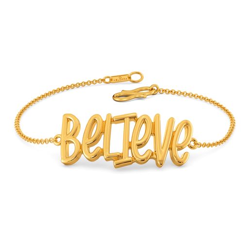 Believe In Self Gold Bracelets