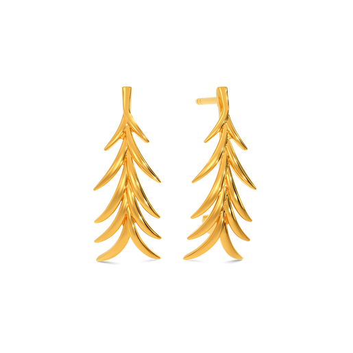 Pretty Party Plumes Gold Earrings