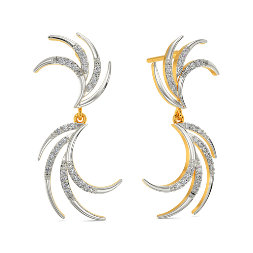 Frazzle Your Feathers Diamond Earrings