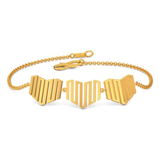 Dramatic Hearts Gold Bracelets