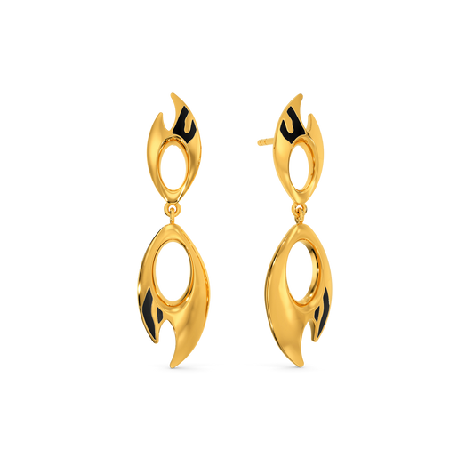 Tales From A Jungle Gold Earrings