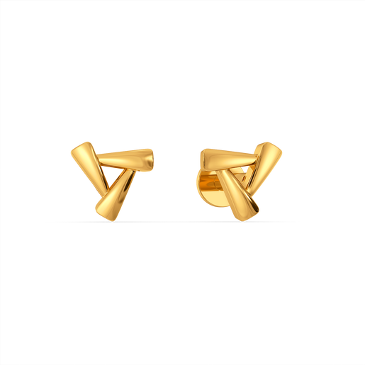 Trio Gleam Gold Earrings