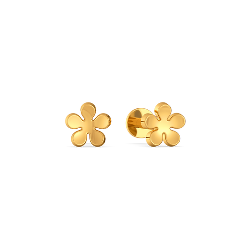 Petal Glow Gold Earrings