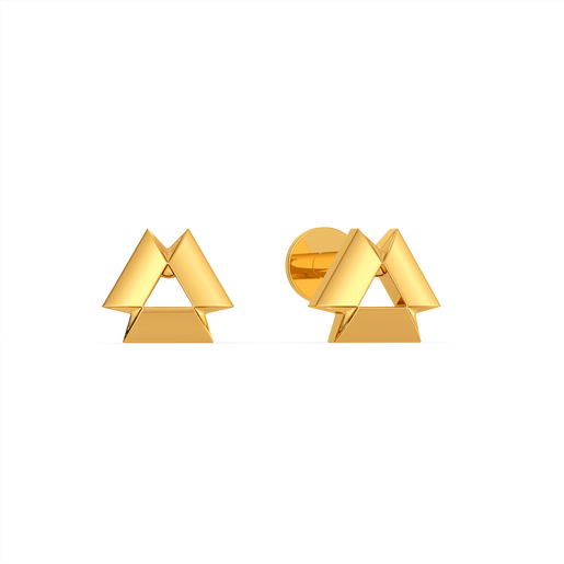 Edge Play Gold Earrings