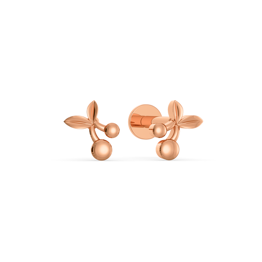 Cherry Bloom Gold Earrings