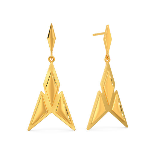 In The Battlefield Gold Earrings