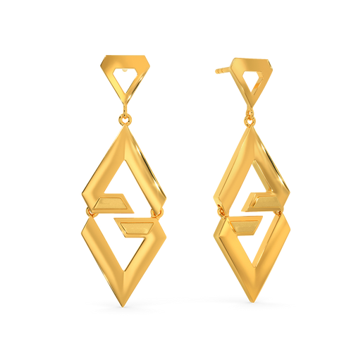 Metallic Power Gold Earrings